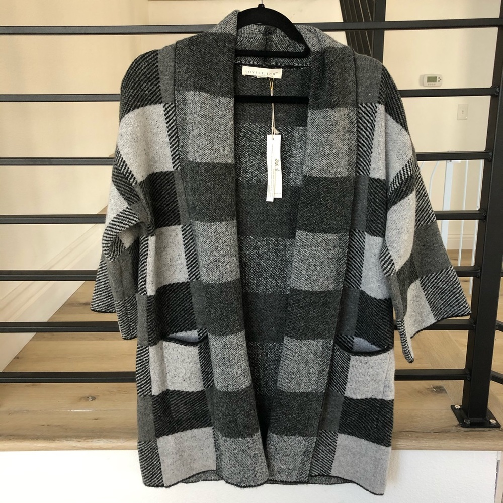 Love Stitch Plaid coat